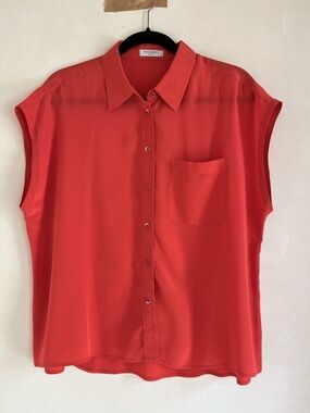 Equipment Blouse in Geranium Red